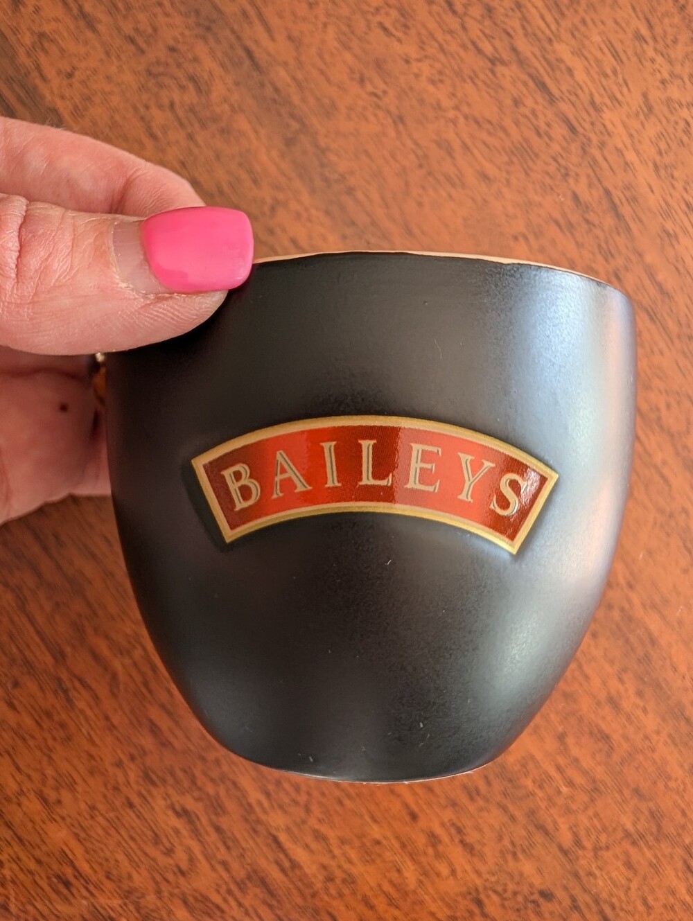 Baileys Irish Cream Ceramic Liqueur Cups Set of 2 Black Barware - Picture 7 of 10